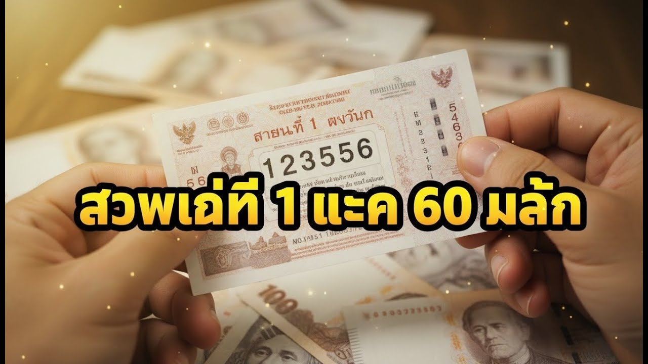 รวยข้ามคืน ผู้โชคดีถูกรางวัลที่ 1 รับเต็มคนเดียว 60 ล้าน