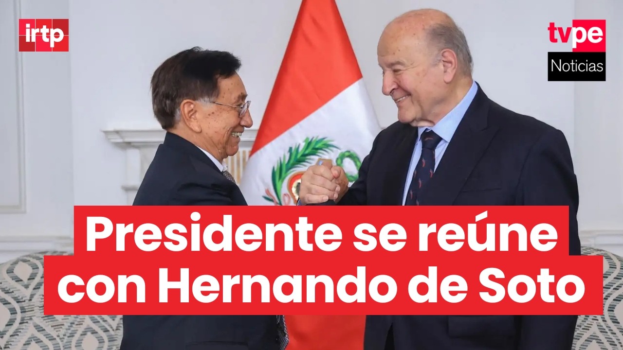Presidente Balcázar recibe en Palacio de Gobierno a economista Hernando de Soto