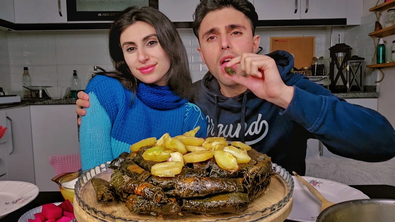 اكلنا ورق عنب او يبرق، فطورنا الرمضاني
