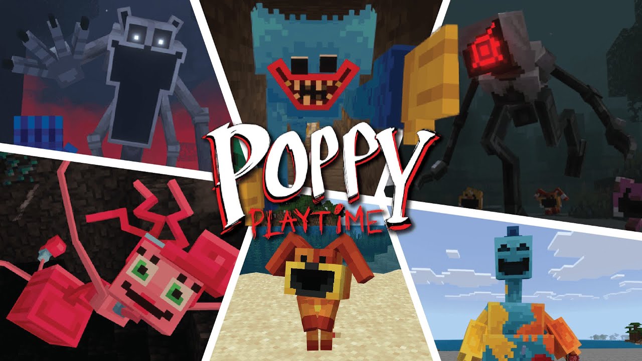 Huggy & Friends (Poppy Playtime) Add-On - Showcase | Minecraft Bedrock Add-On