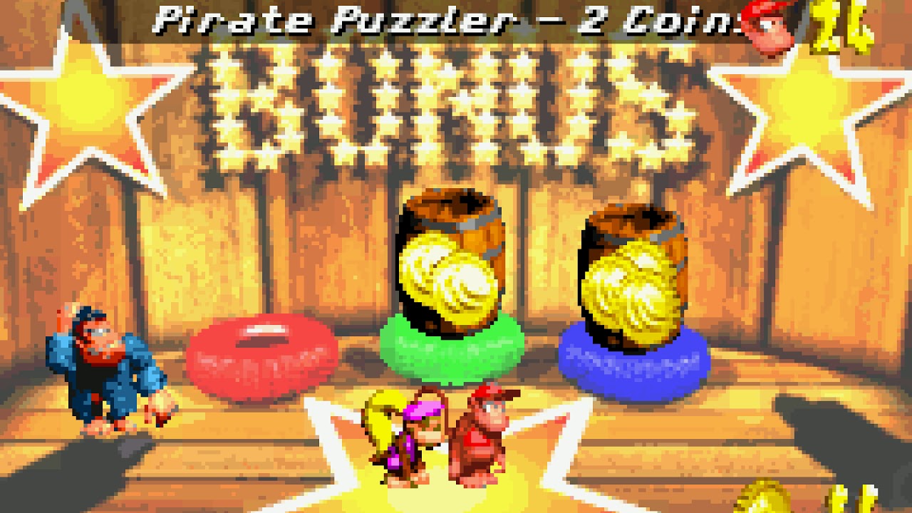 Donkey Kong Country 2 (GBA) - Gangplank Galleon - Swanky's Bonus Bonanza #1