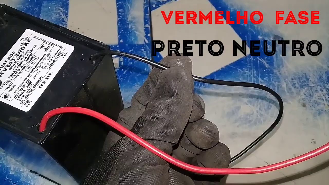 Como instalar um reator em uma lâmpada de 400w vapor metálica/vídeo vídeo aula passo a passo.