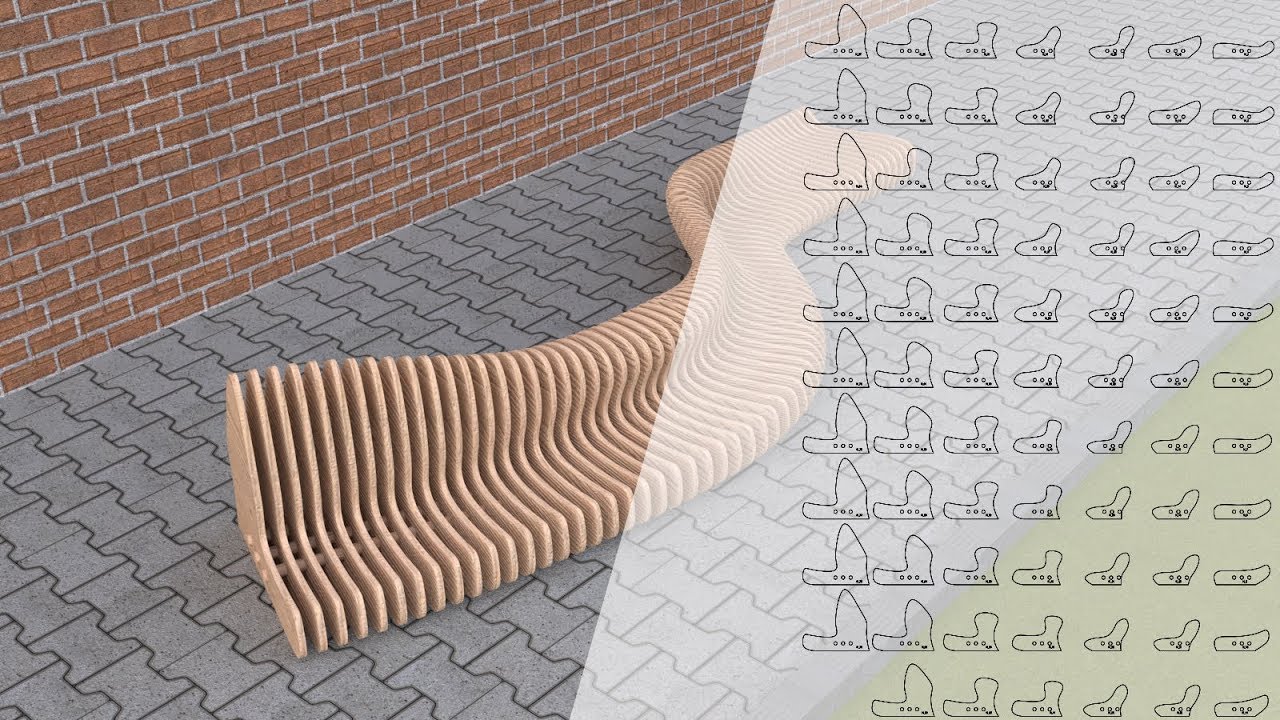 Grasshopper Tutorial -Parametric Bench Fabrication part 1 Modeling