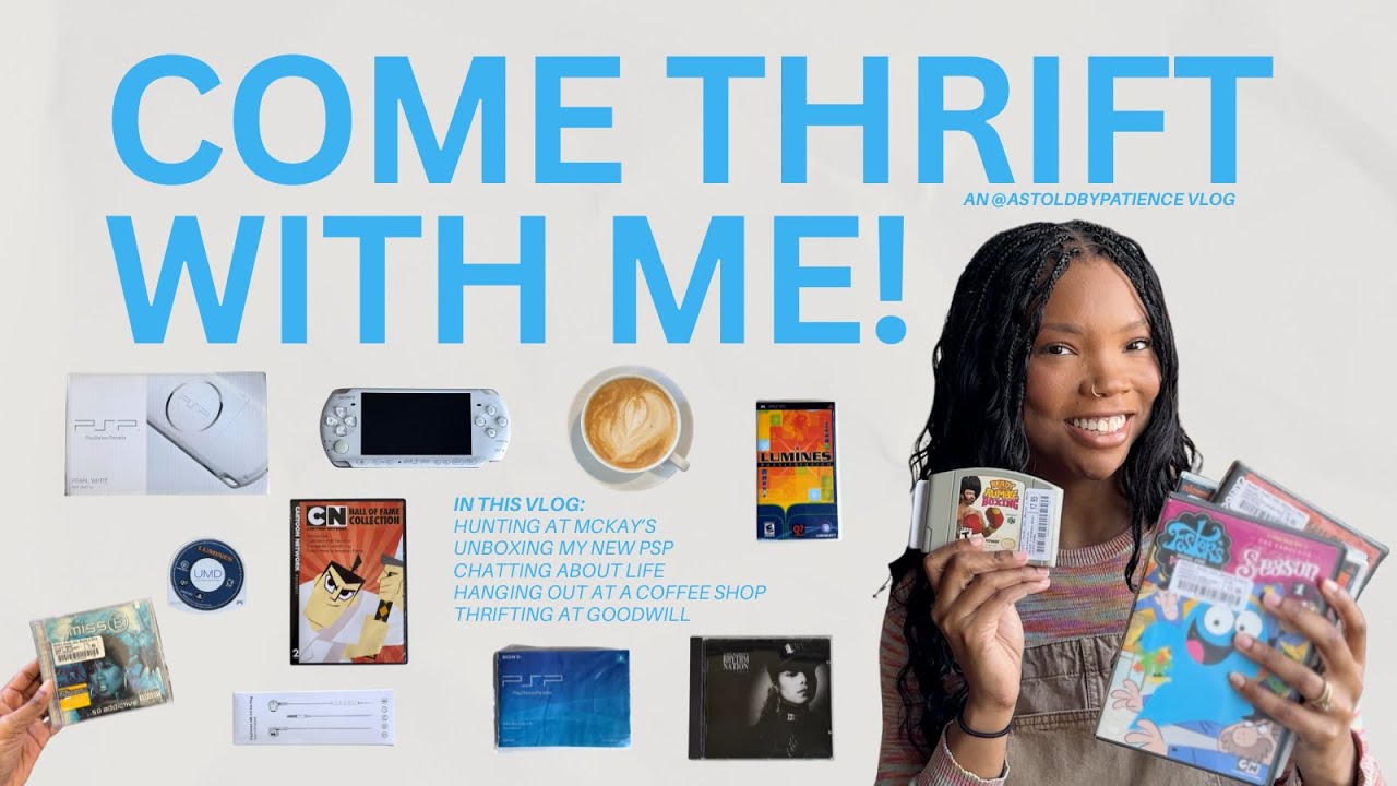 Come Thrifting With Me, Unbox My New PSP, Hunting For Physical Media