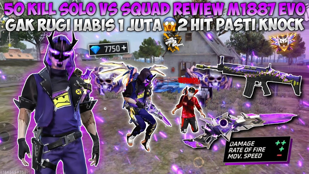 50 KILL SOLO VS SQUAD REVIEW SG 2 EVO GUN!! BAR-BAR NO REM RATAIN SETENGAH SERVER SENDIRIAN