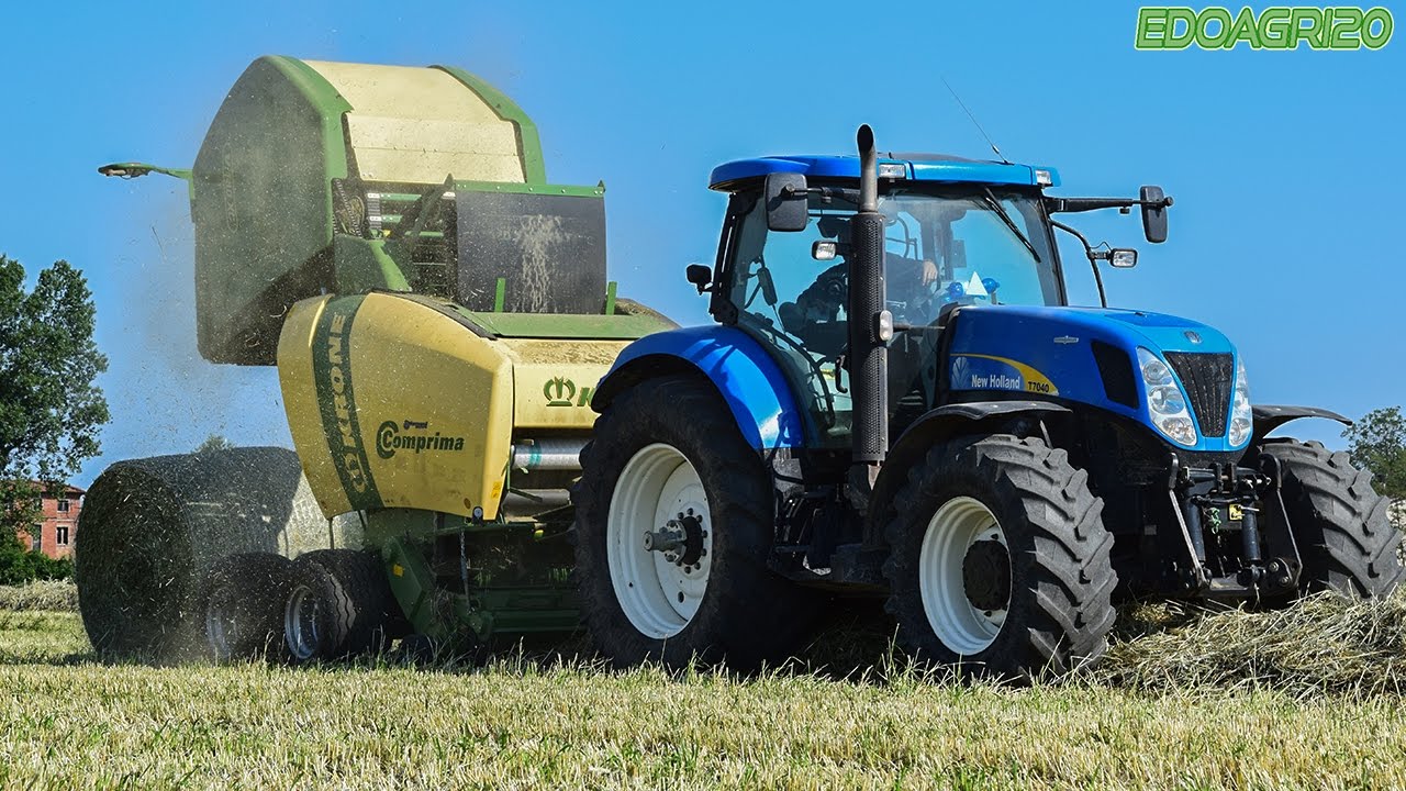 New Holland T7040 + Krone Comprima V180 XC || By Edoagri20