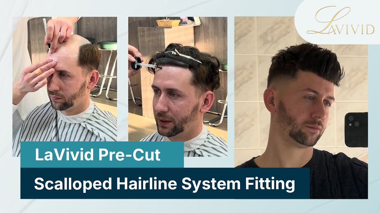 LaVivid Pre-Cut Scalloped Hairline System Fitting | LaVivid Hair System