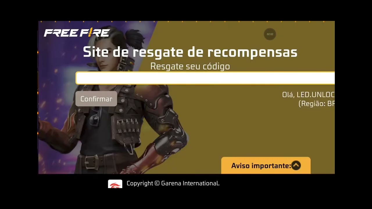 Resgate código infinito de graça 