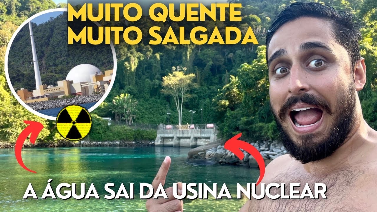 Praia com água da Usina Nuclear de Angra 1 e 2 - Praia do laboratório, Angra dos Reis - RJ