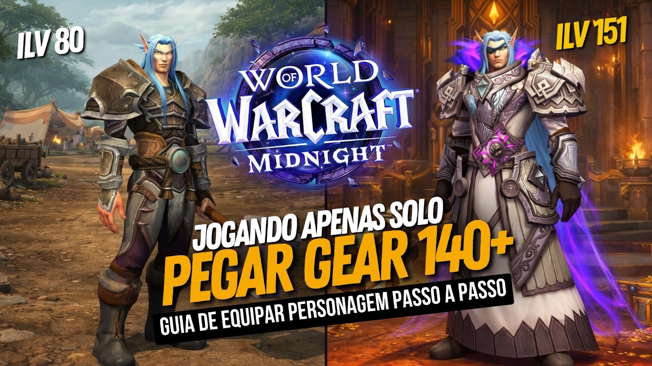 Como Pegar Item Level 140+ JOGANDO SOLO no WoW Midnight! (Guia Completo)
