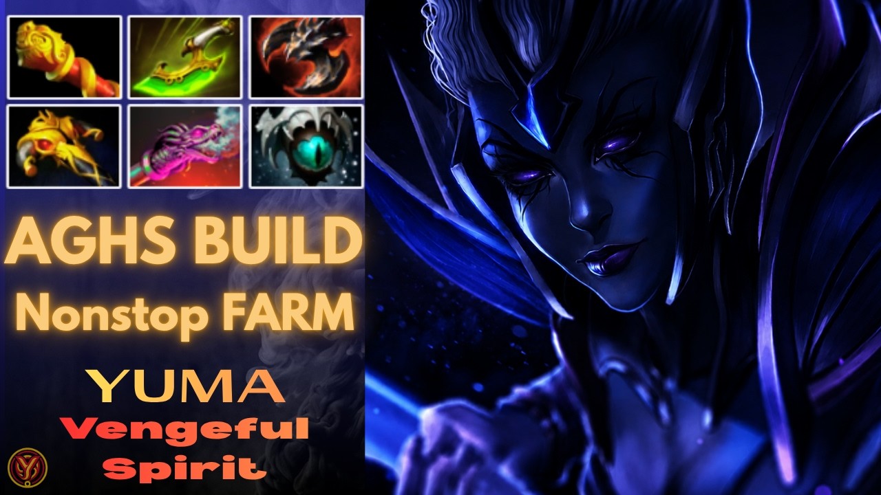 Yuma Vengeful Spirit Carry Aghs Build Nonstop Farming!! [Player POV]