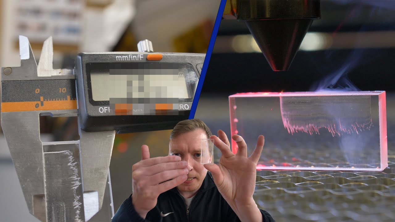 Wie tief kann man PLEXIGLAS &reg; / ACRYLGLAS schneiden mit 80W China Laser Cutter? PMMA & Acryl Schnitt