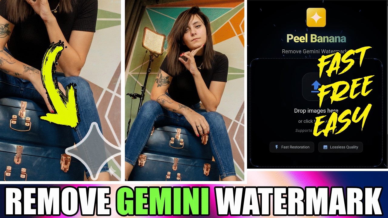 Удаление водяного знака Gemini ⭐ БЕСПЛАТНО и БЕЗ ОГРАНИЧЕНИЙ