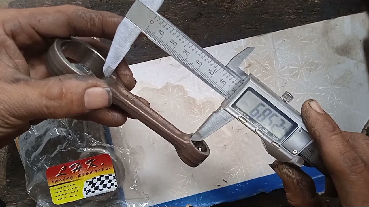 Ukur Panjang dan berat stang piston standar dan lhk mio sporty