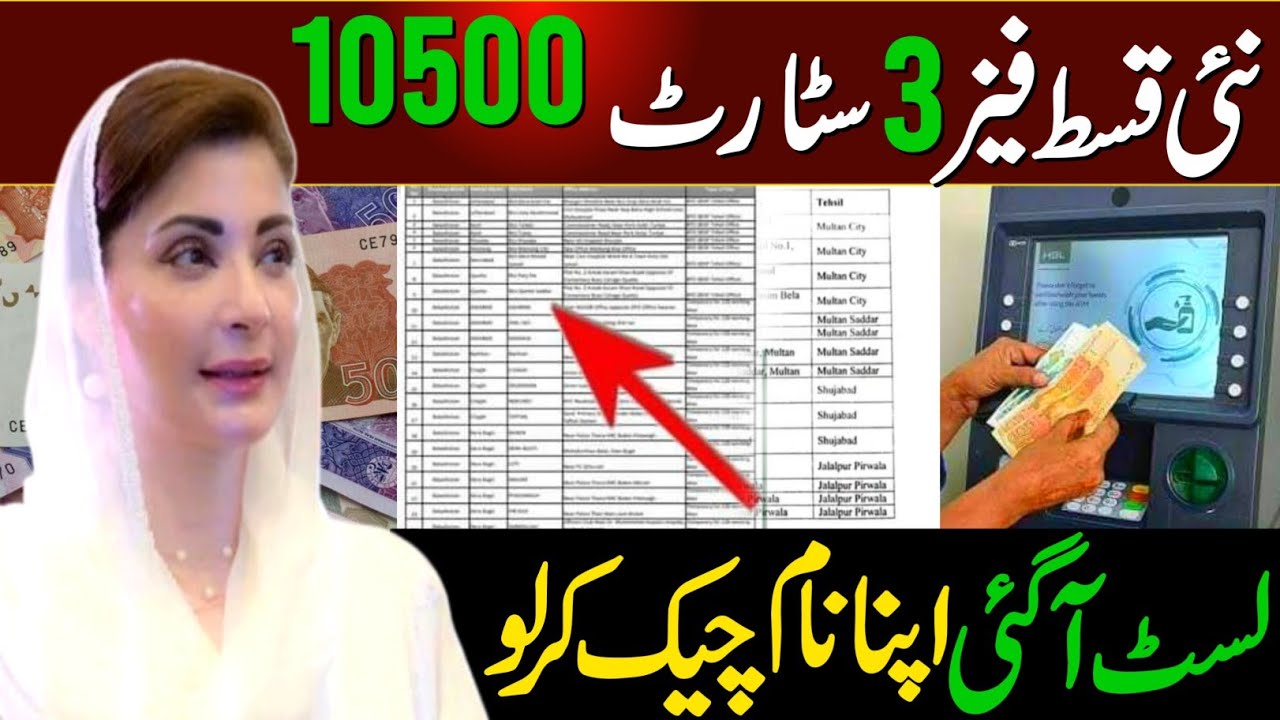 BISP new payment 10500 phase 3 start | Bisp phase 3 district list check | Bisp new update  2024