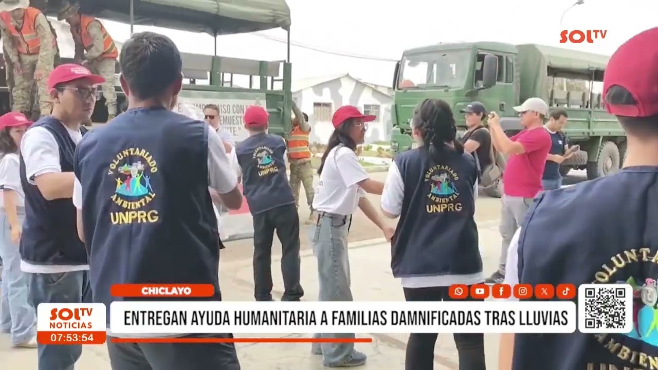 Chiclayo: entregan ayuda humanitaria a familias damnificadas tras lluvias