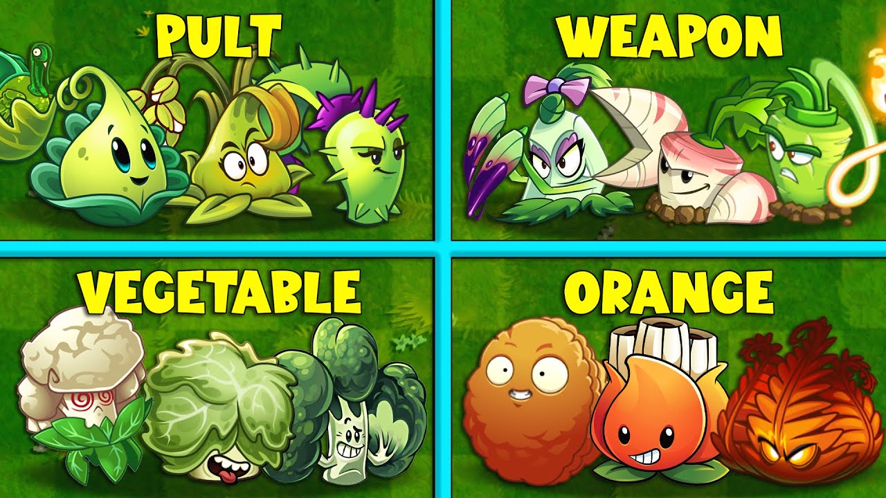 Random 4 Team Plants - Who Will Win? - PvZ 2 Team Plants Battlez