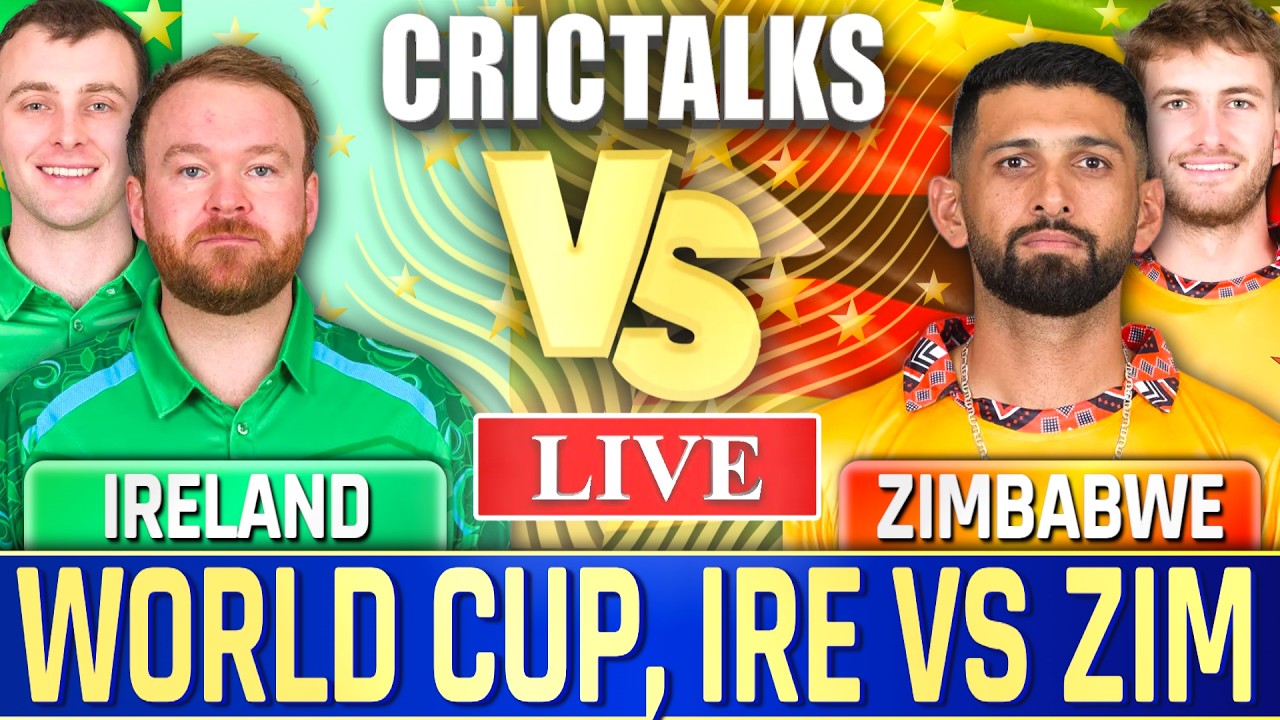 🔴 Live: IRE vs ZIM Cricket Live Match Today, World Cup Scores, Commentary Ireland v Zimbabwe