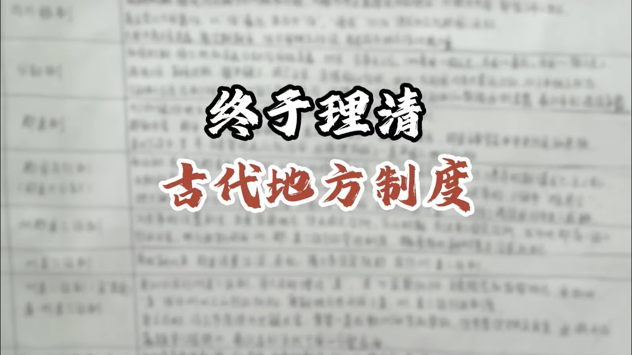 古代地方制度 | 分封制、郡县制、行省制......中国古代地方制度总结【六喜的文史笔记】