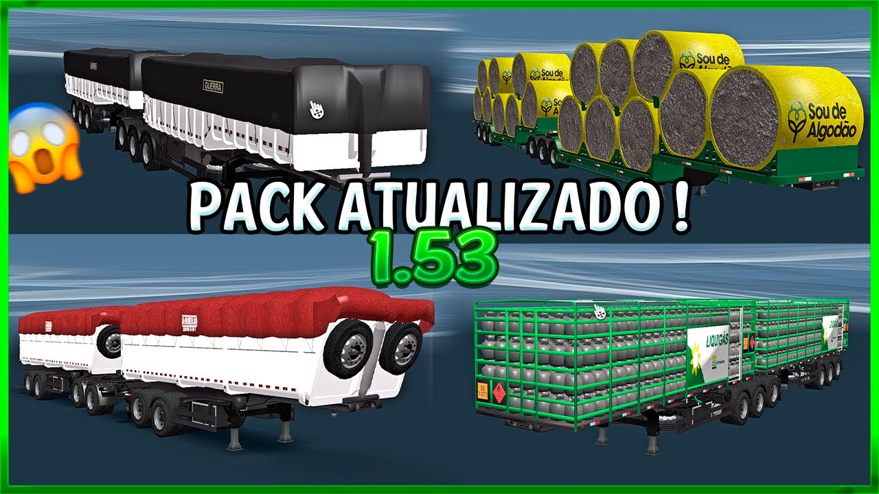 NOVO PACK DE REBOQUES JL TRUCK ATUALIZADO! 🔥 ETS2 1.53 - BAIXE AGORA!