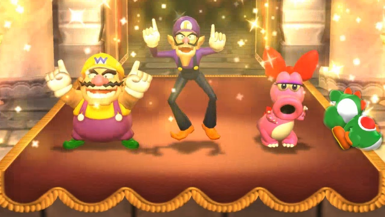 Mario Party 9 Boss Rush - Wario vs Waluigi vs Yoshi vs Birdo| Cartoons Mee