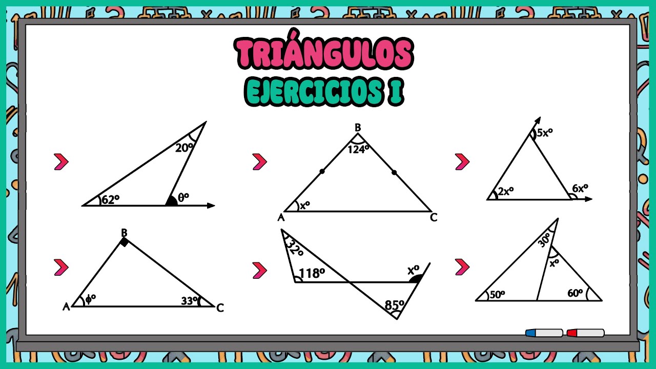 Ejercicios resueltos de Triángulos con explicación de manera fácil y sencilla