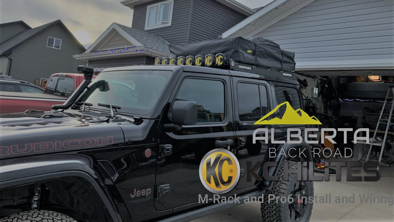 KC HiLites M-Rack, Gravity Pro6 Light Bar Install And Wiring! Jeep JL Rubicon!