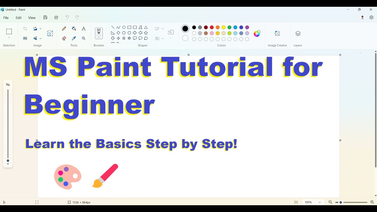 MS Paint Tutorial for Beginners 🔥 | Learn MS Paint from Scratch | Full Course - Ep 1