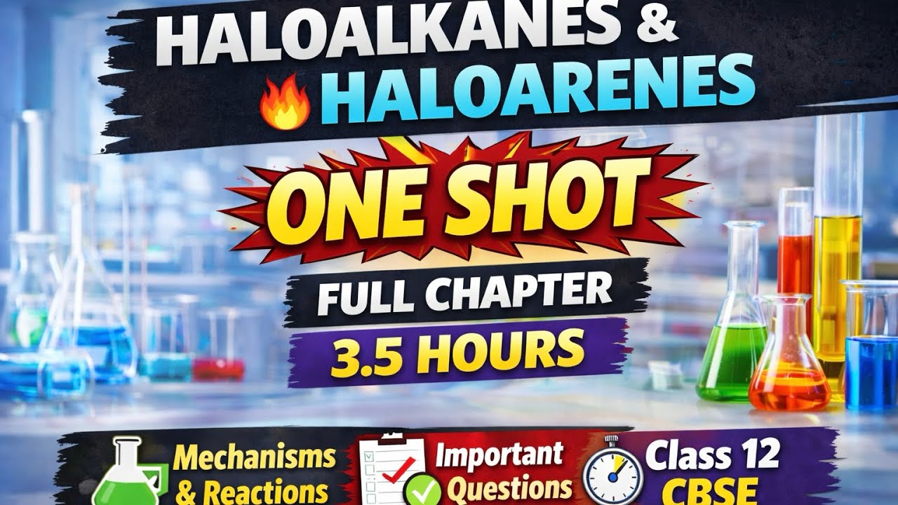 Scoring 100% in chemistry | Haloalkanes & Haloarenes ONE SHOT 🔥 | Full Chapter | Class 12 CBSE