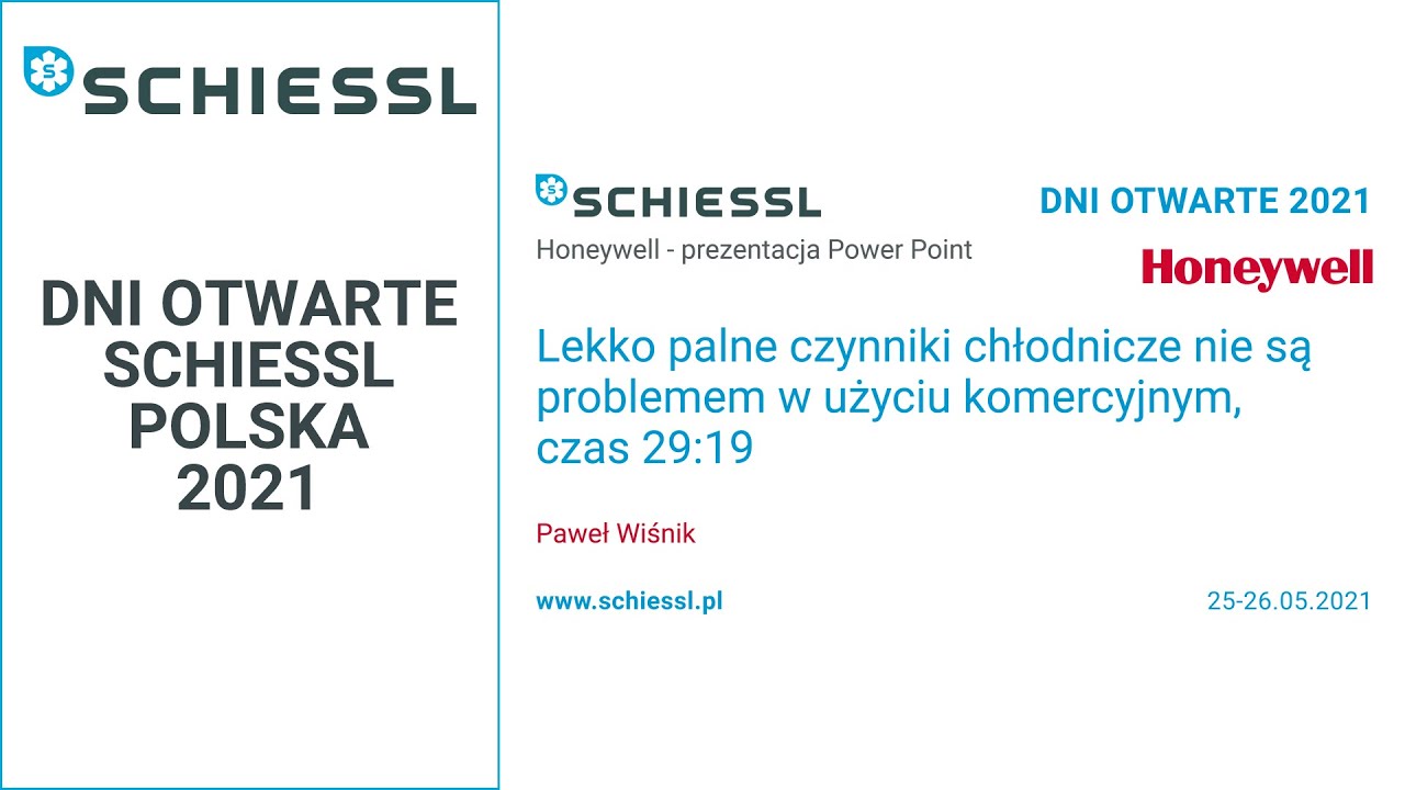 Dni otwarte 2021, Lekko palne czynniki chłodnicze nie są problemem w użyciu komercyjnym.