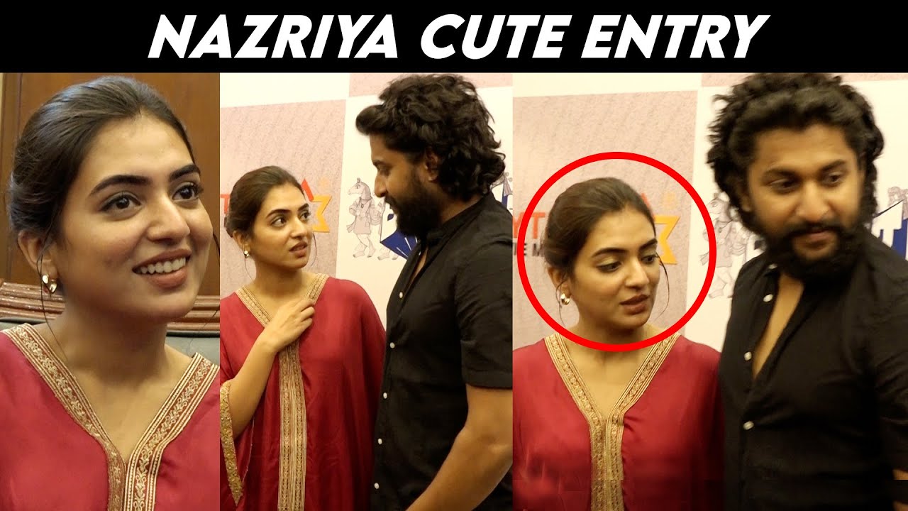Nani and Nazriya Mass Entry at Chennai | Adade Sundara Tamil Press Meet | Nazriya | Nani
