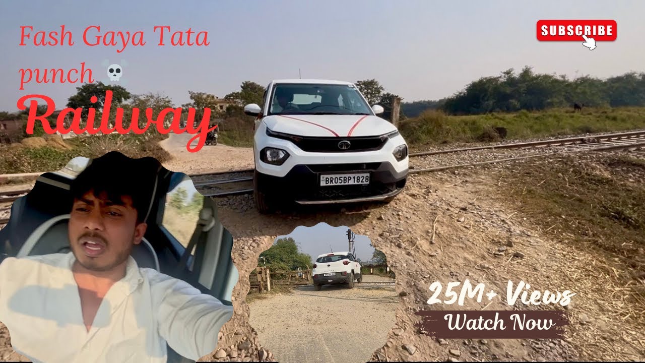 Fash Gaya Tata punch ☠️railway track, pay