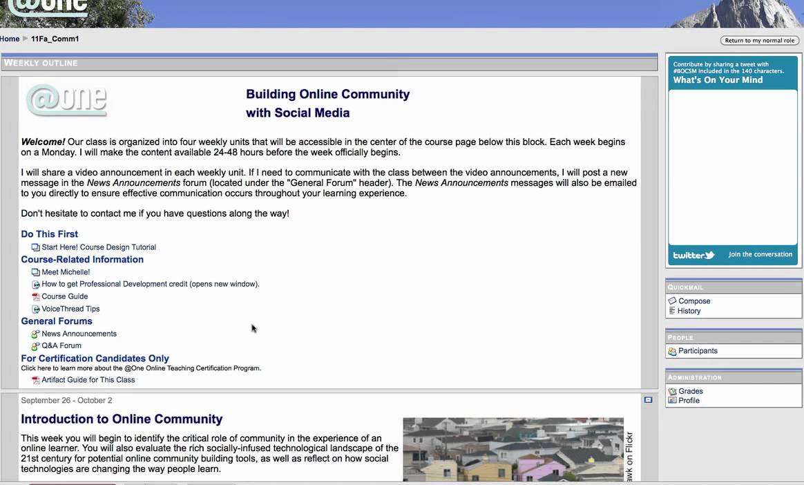 Building Online Community with Social Media: Course Design Tutorial