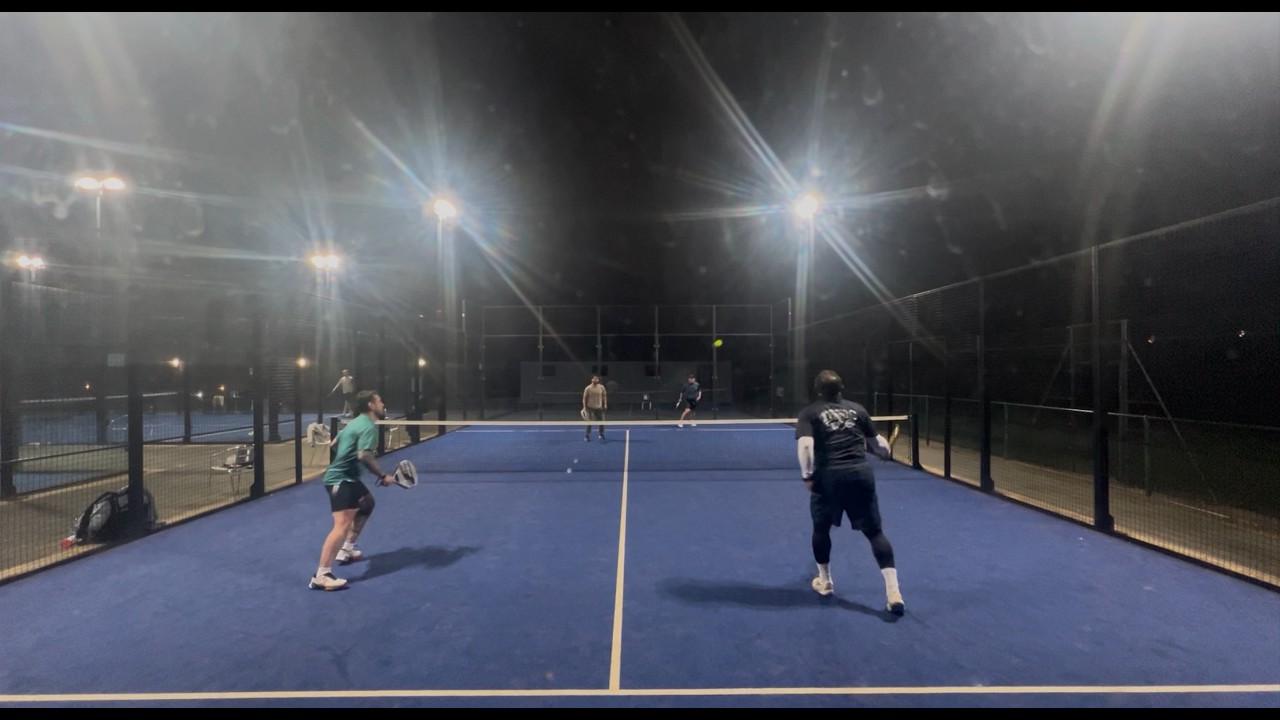 Padel Match Highlights (Dry vs Wet Conditions) | Ryan & Sunjay vs Cam & Joel | 6-4 6-4