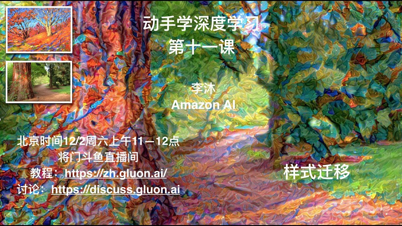 动手学深度学习第十一课：样式迁移