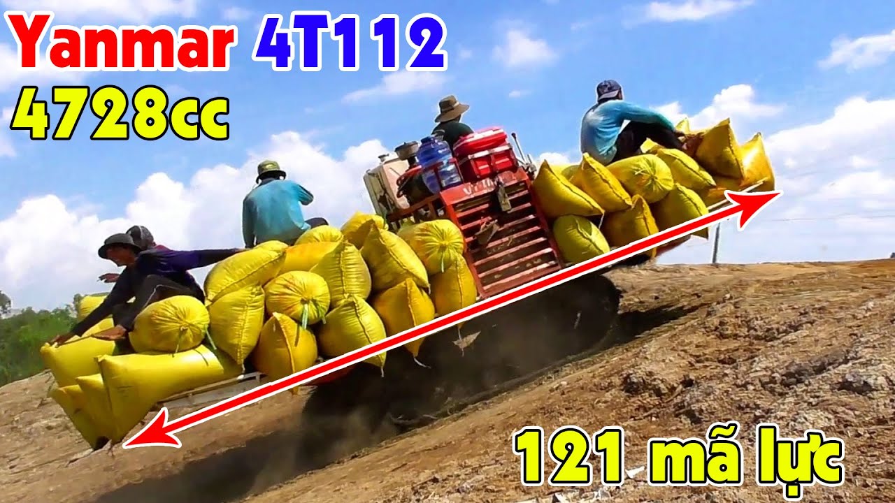 Chế lên động cơ Yanmar 4T112 thì thứ gì chịu nổi máy kéo lúa bánh xích loại nhất