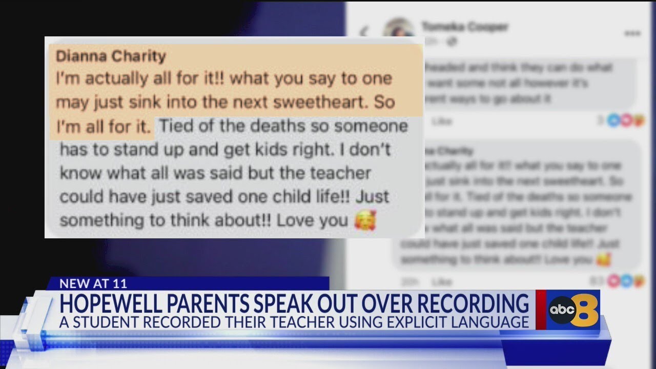 Hopewell parents react to leaked voice recording of fed-up Hopewell High teacher