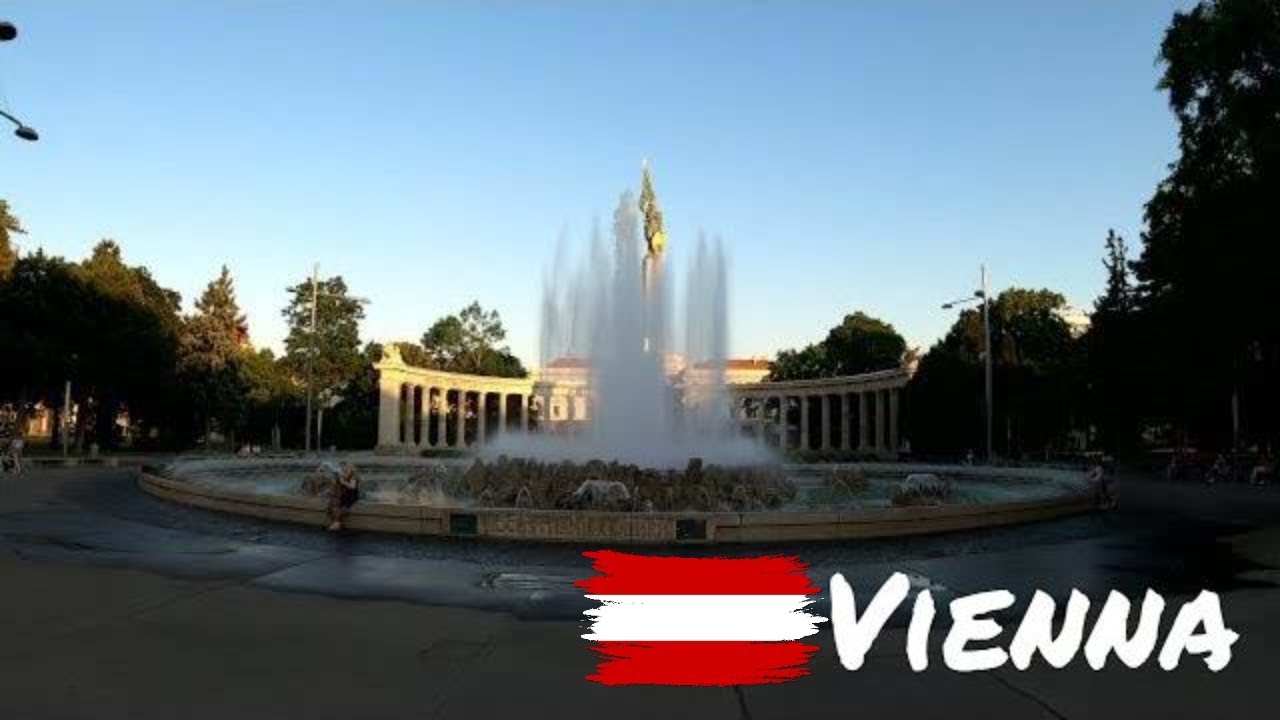 Vienna, Evening walk | Catholic Parish of St. Elizabeth to Schwarzenbergplatz | 4k