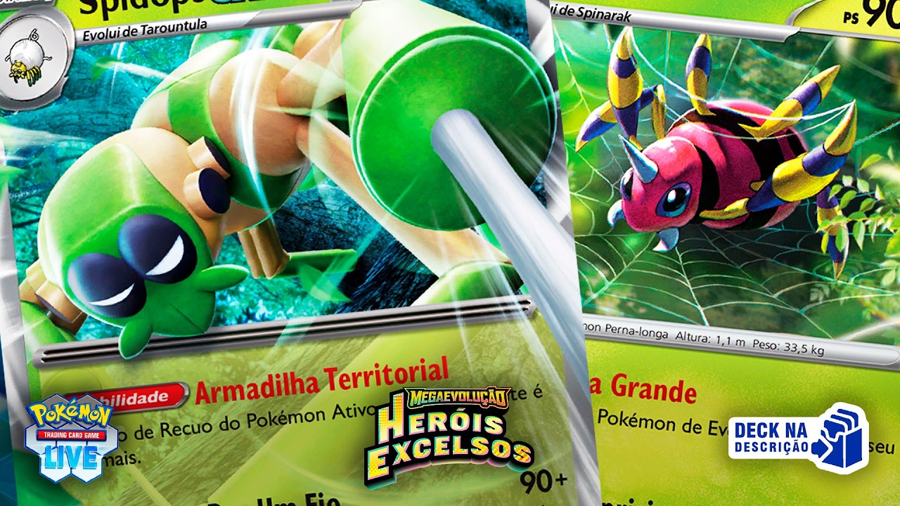 Spidops EX + Ariados 🕷 Aumentando o Custo de Recuo 🕷 Deck na Descrição - Pokemon TCG Live