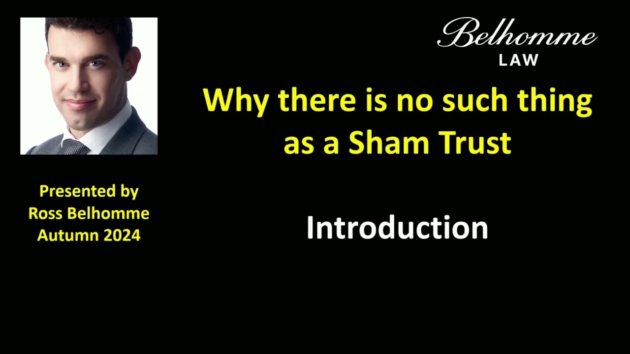 What is a Sham Trust? And why the concept likely does not exist.