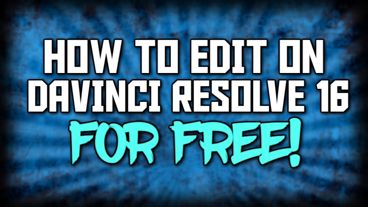 DaVinci Resolve 16 - Editing Tutorial