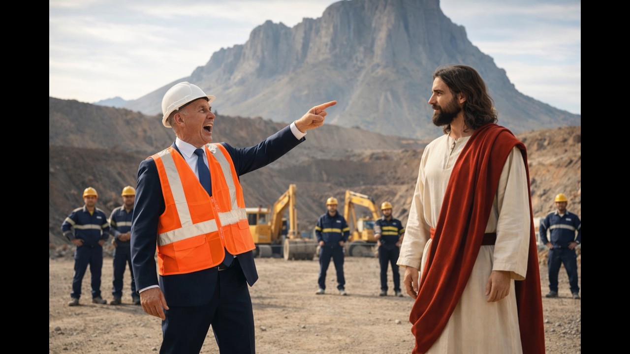 “Mueve esa montaña ahora, si eres tan poderoso.” El millonario se rió… pero JESÚS mostró su poder