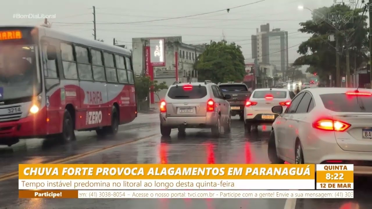 CHUVA FORTE PROVOCA ALAGAMENTOS EM PARANAGUÁ