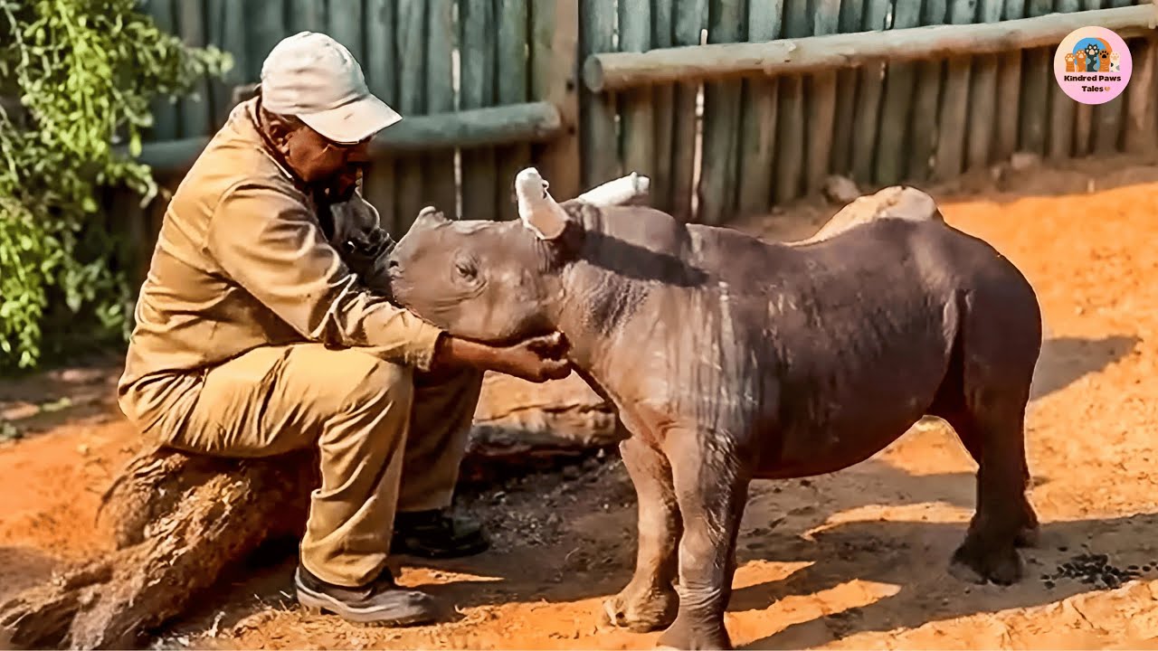 No One Expected This: Baby Rhino Riri Runs to Her Rescuer for Cuddles Every Day