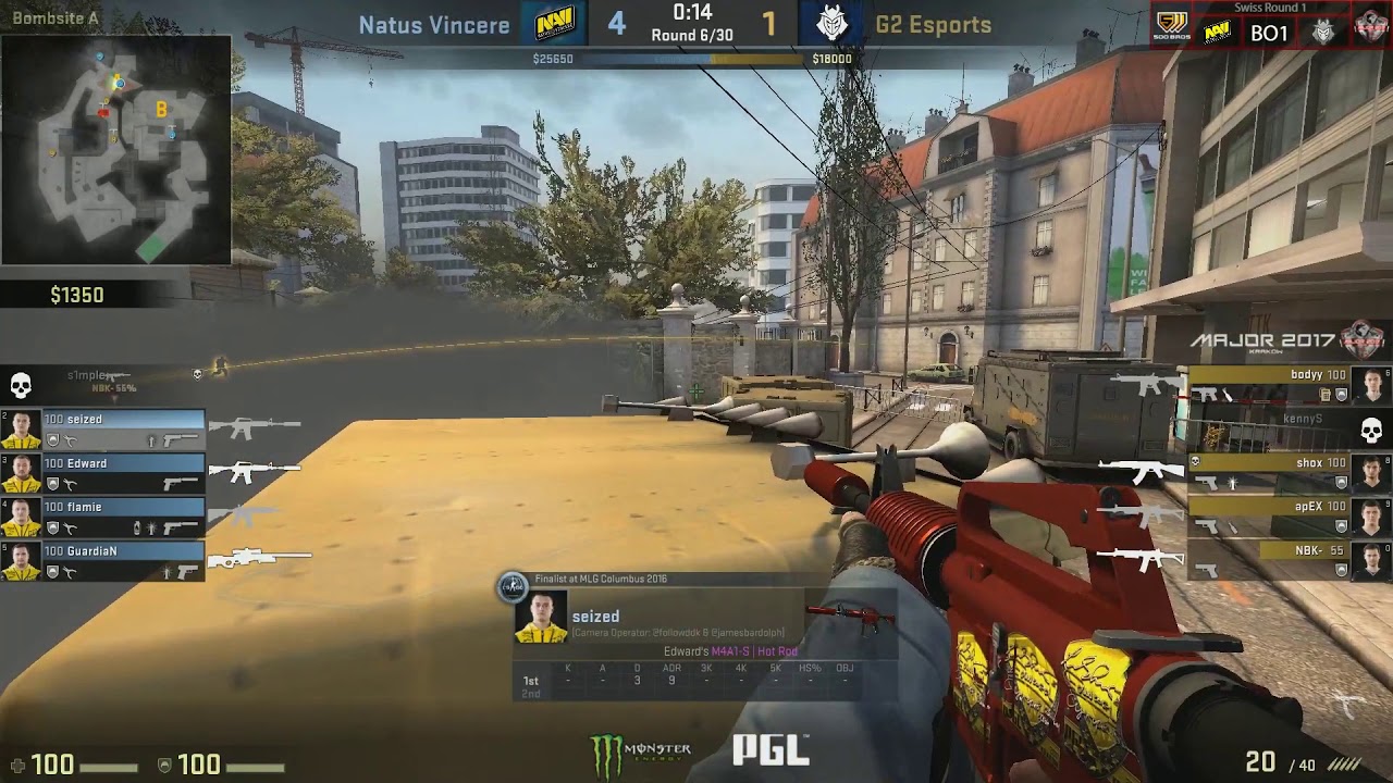 Navi vs G2 Esports - de_overpass - PGL Major Kraków 2017
