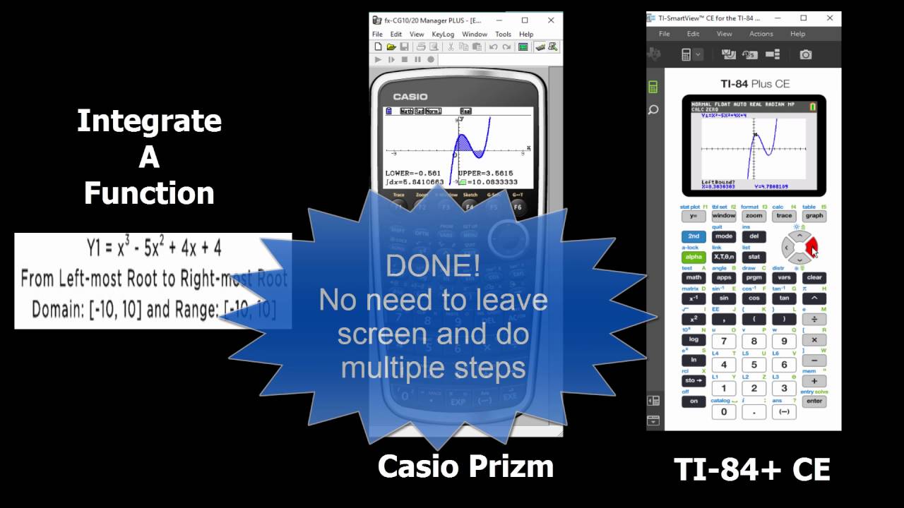 Casio vs TI   Integrate a Function