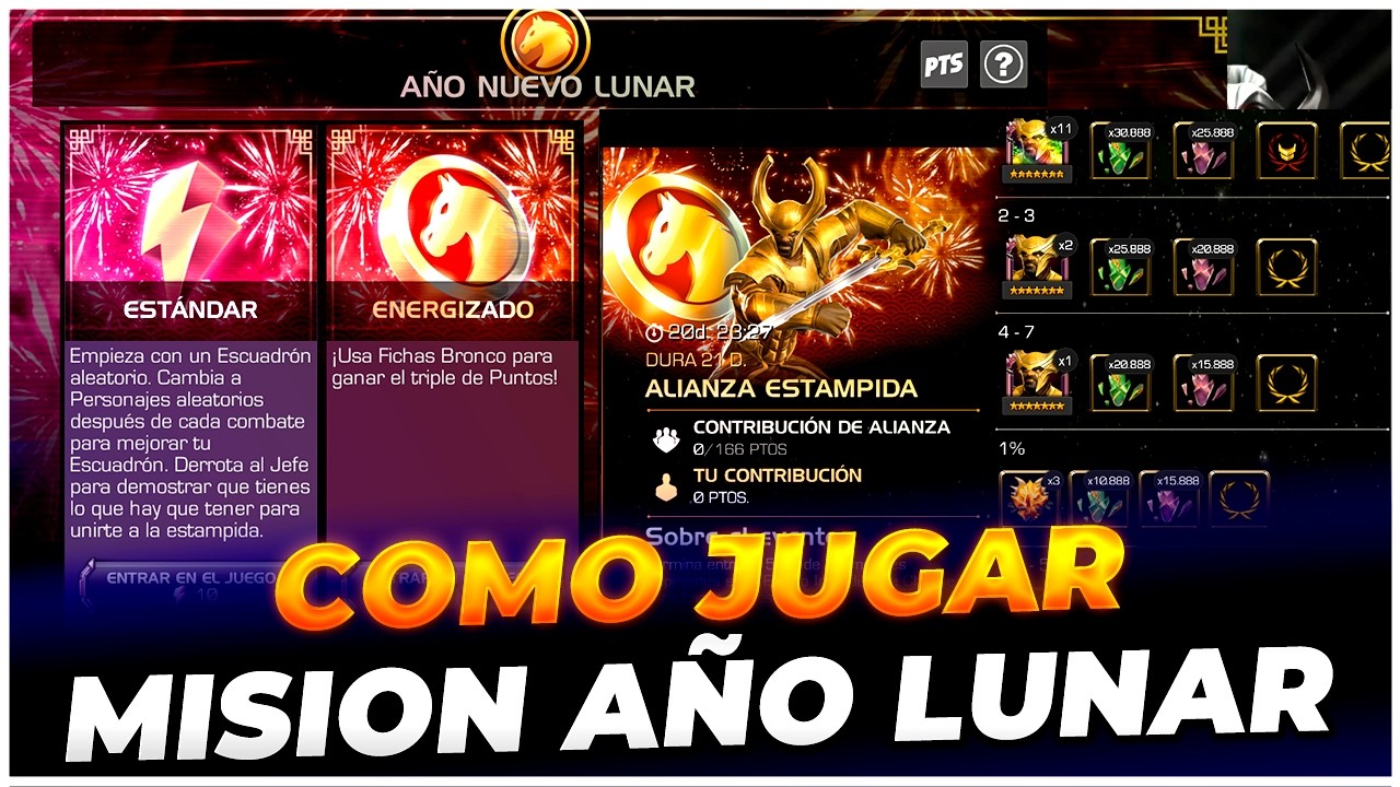 COMO JUGAR la NUEVA MISION A&Ntilde;O LUNAR!  | marvel batalla mcoc