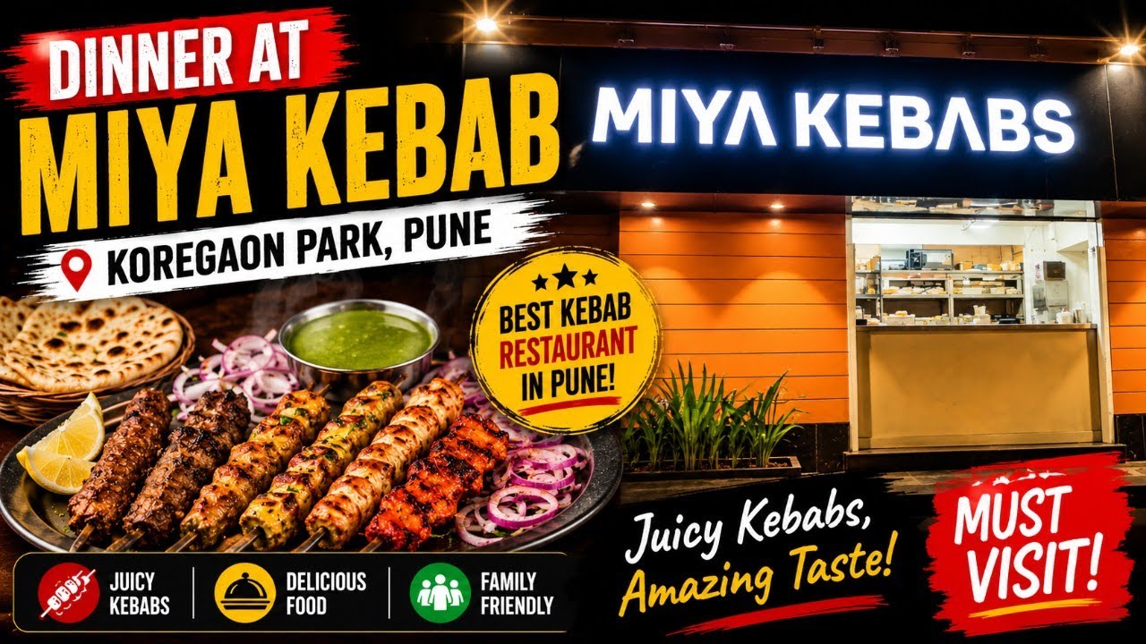 Dinner at Miya Kebab- Koregaon Park, Pune | Best Kebab Restaurant #punerestaurants #kebab #punekar 