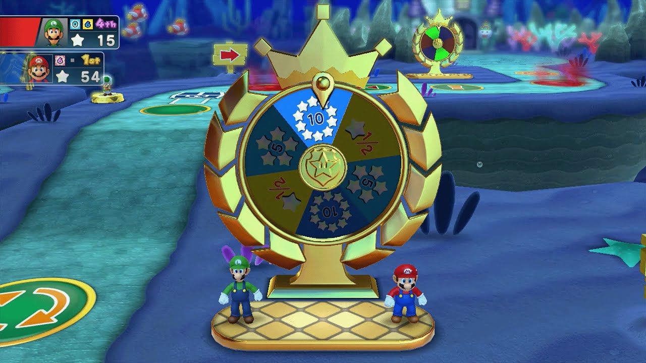 Mario Party 10 - Mario vs Luigi vs Rosalina vs Wario - Whimsical Waters