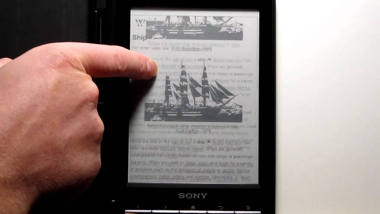 Sony Reader Wi-Fi (PRS-T1) Web Browser and Library eBooks Review
